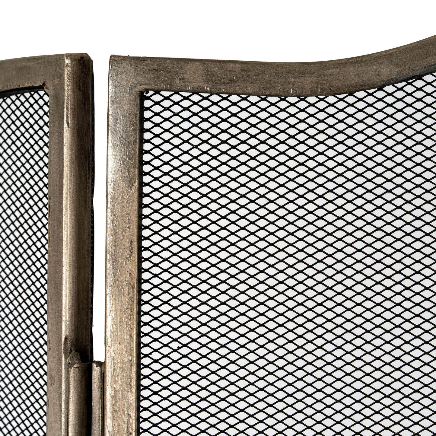 Antiqued Silver Large Fire Screen