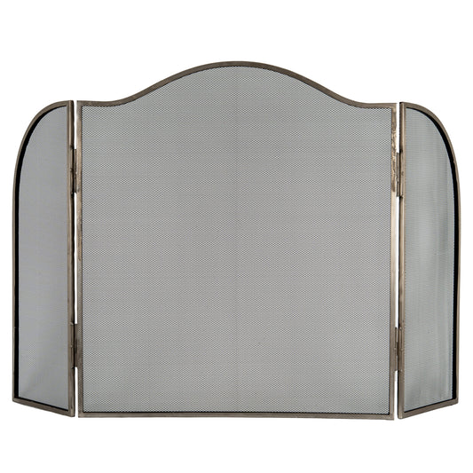 Antiqued Silver Large Fire Screen